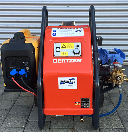 Unkrautvernichtungsanlage Therm 10/100 – 10 Liter pro Minute, 100 bar, 95 Grad, mit Benzin-Stromaggregat