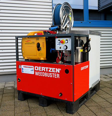 Unkrautvernichtungsanlage Weedbuster mit integriertem Wassertank und Schlauchtrommel